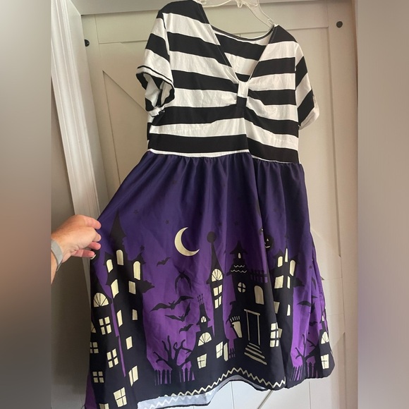 Women's Plus Size Halloween Dress XX-Large Purple goth witch sexy - Picture 3 of 4